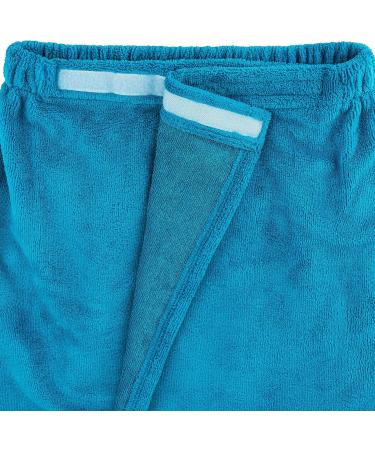 Floringo Luxury Sauna Kilt for Women - Twin-Star with Velcro Fastening & Patch Pocket - Petrol | Premium Quality Sauna Wear - Buy Online on GoSupps.com