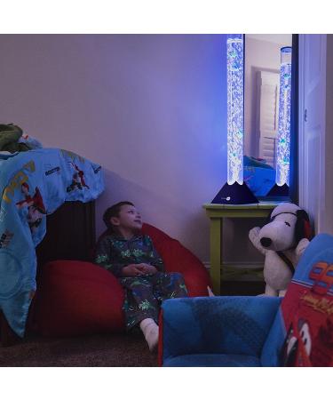 SensoryMoon 3.9ft Bubble Tube Floor Lamp with 10 Fish, 20 Color Remote - Best LED Aqua Night Light for Kids Bedroom and Autism - Tall Water Tower Tank, Fake Aquarium Column Stand for Living Room Decor - Buy Online on GoSupps.com
