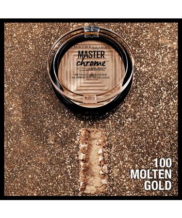 Maybelline Master Chrome Metallic Highlighter Powder - Molten Gold 0.24 oz | Best Highlighter for Radiant Glow - Buy Online on GoSupps.com