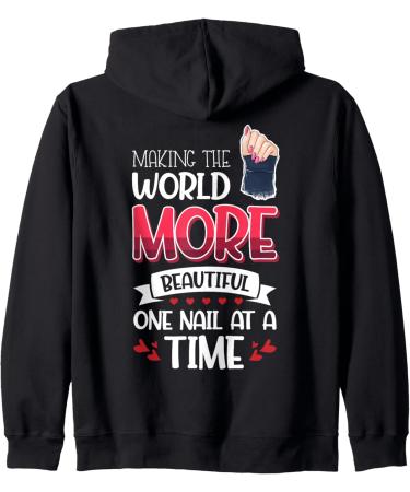 Nail Done Nail Technician Nail Polish Beautiful Zip Hoodie - Buy Online on GoSupps.com