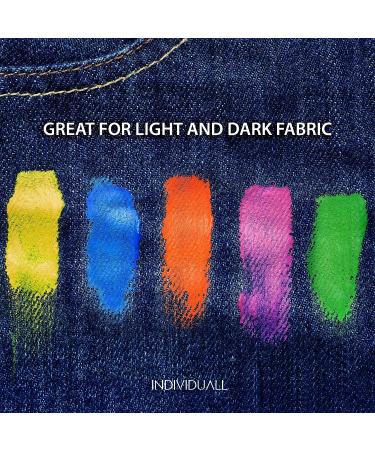 Individuall Premium Fabric & Textile Paints Set - Professional Grade, 8 x 20 ml Vivid Colors for Artists, Students & Beginners - Buy Online on GoSupps.com
