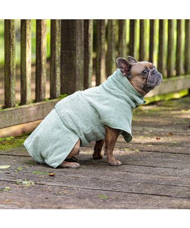 CANICOAT Dog Bathrobe Lavari - 100% Cotton Oeko-TEX Certified Size 1 Mint Green | International Shipping Available - Buy Online on GoSupps.com