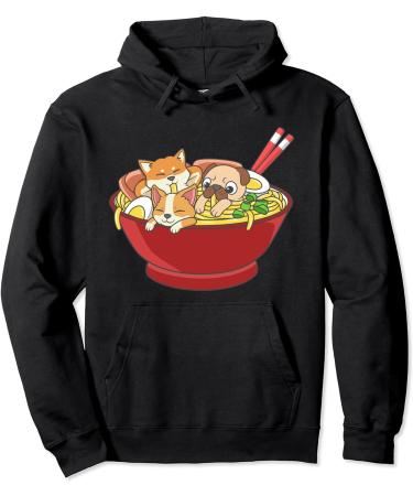 Anime Japanese Dog Ramen Kawaii Ramen Noodle Life Pullover Hoodie - Buy Online on GoSupps.com