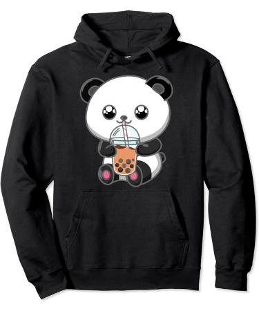 Boba Tea Bubble Tea Kawaii Japanese Lover Panda Anime Otaku Pullover Hoodie
