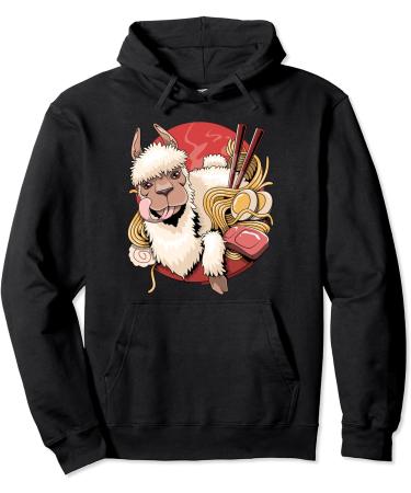 Llamen funny Japanese Ramen Noodles Llamen Pullover Hoodie
