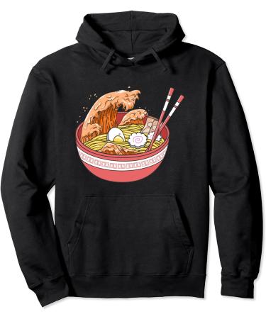 Ramen Wave Soup Noodle Ocean Kawaii Pullover Hoodie