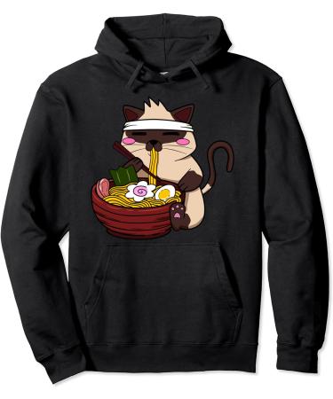 Anime Siamese Ramen Japanese Ramen Life Noodle Pullover Hoodie