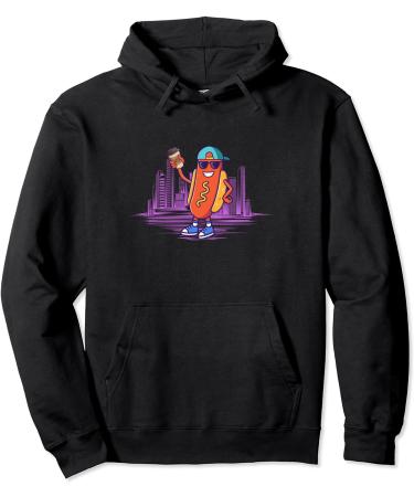 Coffee Bean Cafe Caffeine Hotdog Bun Ketchup Mustard Mayo Pullover Hoodie - Buy Online on GoSupps.com