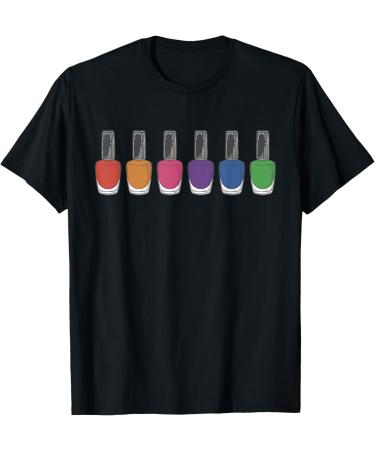 Nail Tech Various Shades of Nail Polish T-Shirt