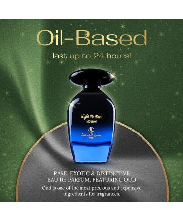 L'Orientale Fragrances Night De Paris in Motion 100ml / 3.3oz - Oil-Based Perfumes for Women & Men Unisex Amber Vanilla Eau de Parfum w/Bergamot - Long-Lasting Up to 24 Hours Ideal for All Seasons - Buy Online on GoSupps.com