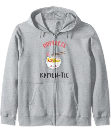 Hopeless Ramen-Tic Ramen Lover Pun: I Just Really Love Ramen Zip Hoodie - Buy Online on GoSupps.com