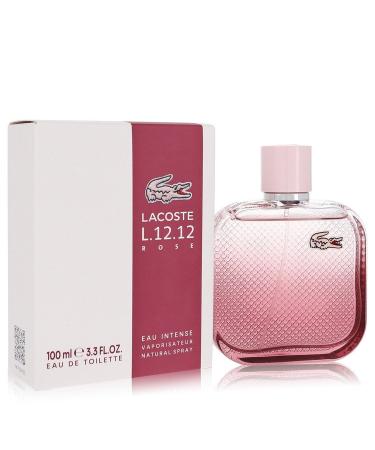 Lacoste Eau De Lacoste L.12.12 Rose Eau Intense by Lacoste Eau De Toilette Spray 3.3 oz for Women