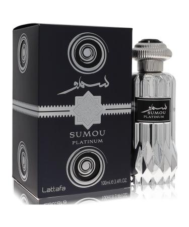 Lattafa Sumou Platinum by Lattafa Eau De Parfum Spray (Unisex) 3.4 oz for Men