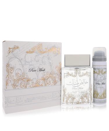 Lattafa Pure Khalis Musk by Lattafa Eau De Parfum Spray Plus 1.7 Deodorant 3.4 oz for Women