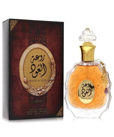 Lattafa Rouat Al Oud by Lattafa Eau De Parfum Spray (Unisex) 3.4 oz for Men
