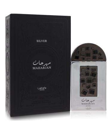 Lattafa Pride Maharjan Silver by Lattafa Eau De Parfum Spray (Unisex) 3.4 oz for Men