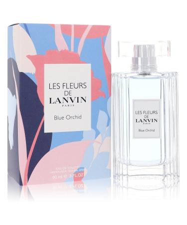 Les Fleurs De Lanvin Blue Orchid by Lanvin Eau De Toilette Spray 3 oz for Women