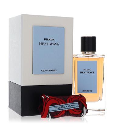 Prada Olfactories Heat Wave by Prada Eau De Parfum Spray with Gift Pouch (Unisex) 3.4 oz for Men