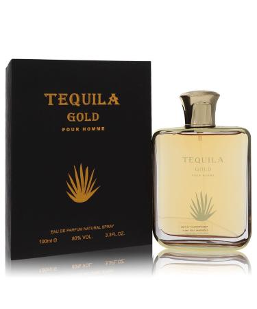 Tequila Pour Homme Gold by Tequila Perfumes Eau De Parfum Spray 3.3 oz for Men