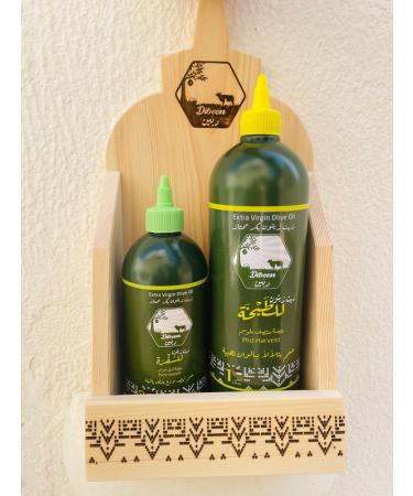 Dibeen Wooden stand with olive oil