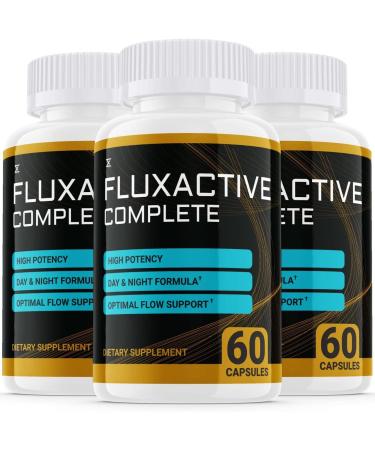 (3 Pack) Fluxactive Complete Package Fluxactive Complete for Prostate Health Fluxactive Pills Flux Active Complete (180 Capsules)