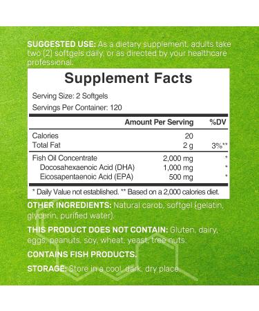 Eagleshine Lemon Flavored DHA & EPA Supplements | 200 Softgels | Omega-3 Rich | Non-GMO | Supports Brain, Heart, & Joint Health - Buy Online on GoSupps.com