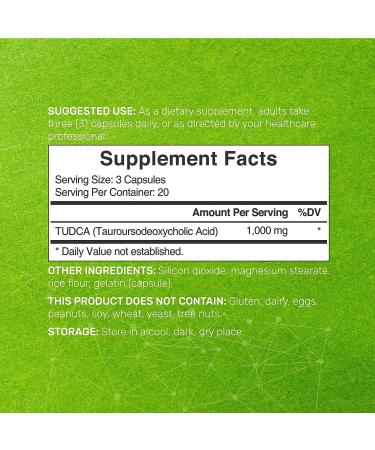 TUDCA Supplement 600mg - Ultra Strength Liver Support, Detox & Cleanse - 60 Capsules - Genuine Bile Salts for Liver Health - Buy Online on GoSupps.com