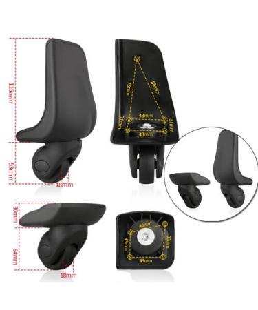 GZYF ZSWAL Pair Rear Wheels Luggage Replacement Suitcase - Buy Online on GoSupps.com