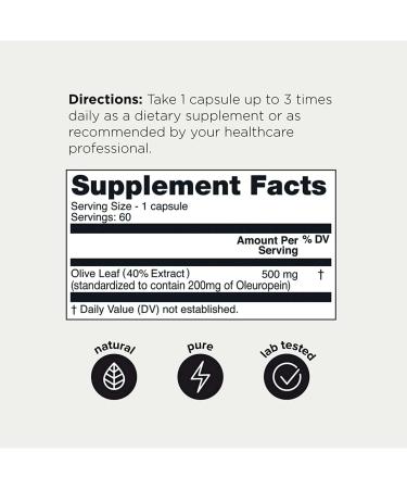 Toniiq Ultra High Strength Olive Leaf - 60 Capsules | Boost Immune Support & Antioxidants - Buy Online on GoSupps.com