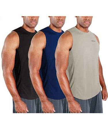 DEVOPS 3 Pack Men's Muscle Shirts Sleeveless Top