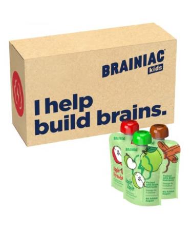 Brainiac Kids Applesauce Pouches 3.2 Ounce (Apple 10 Count)