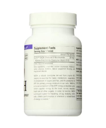 Source Naturals NADH 20 mg Co-E1 Sublingual Tablets - 10 Count for Energy & Vitality - Buy Online on GoSupps.com