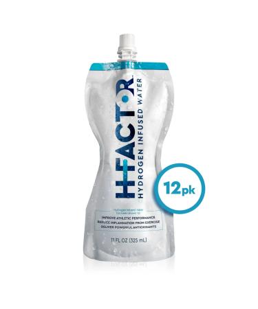 H Factor Hydrogen Water - Pure Hydrogen Infused Drinking Water for Natural Pre Or Post Workout Recovery, Molecular Hydrogen Supports Athletic Performance, Delivers Antioxidants, 11 Ounce 11 Fl Oz (Pack of 12)