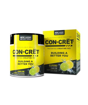 CON_CRET Creatine HCL, Lemon Lime,1.76 oz, 48 Servings Lemon Lime 1.76 Ounce (Pack of 1) Standard Packaging