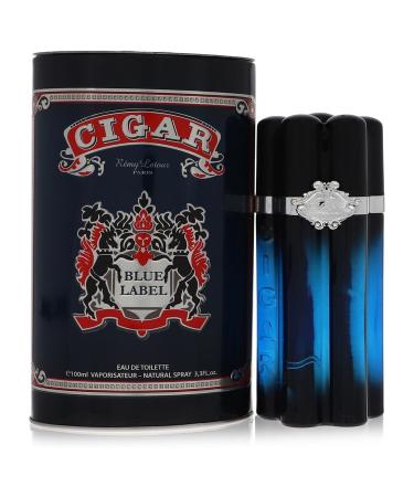 Cigar Blue Label by Remy Latour Eau De Toilette Spray 3.3 oz for Men