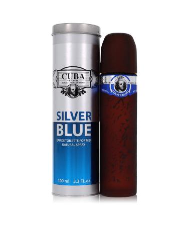 Cuba Silver Blue by Fragluxe Eau De Toilette Spray 3.3 oz for Men