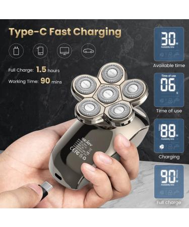 SEJOY 5 in1 Electric Razor Wet Dry Head Shaver for Bald Men Trimmer Grooming Kit - IPX7 waterproof - Buy Online on GoSupps.com