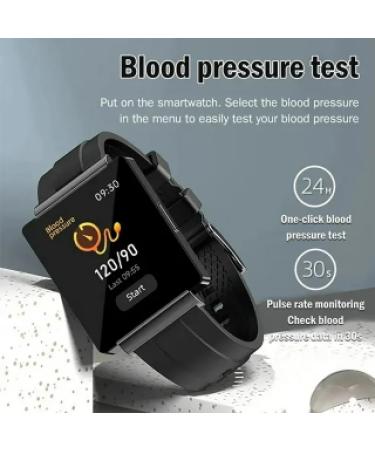KS01 NFC Blood Glucose Monitoring Smart Watch for Android & iOS - Black - Buy Online on GoSupps.com