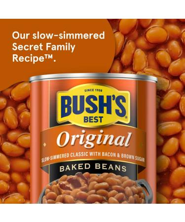 BUSH'S Original Baked Beans with Bacon and Brown Sugar - Pack of 8 - 8.3 Oz. - Buy Online on GoSupps.com