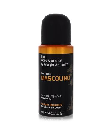 Designer Imposters Mascolino by Parfums De Coeur Body Spray 4 oz for Men