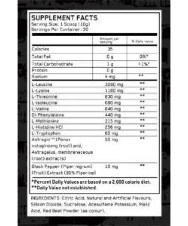 Truefuel EAA Phaze Full 9 Essential Amino Acids 30 Servings - Blue Razz - 10.58 Oz - Buy Online on GoSupps.com