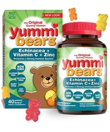 Hero Nutritionals Yummi Bears Echinacea+Vitamin C+Zinc - 40 Gummies