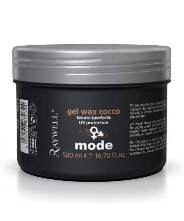 Raywell Wax Coconut Gel – Extra Strong Hold Hair Styling Gel for Men & Women, High Shine Finish, Long-Lasting Control, Coconut Scent, Paraben-Free Professional Salon Wax Gel 3 Pack - Made in Italy - pack of 1