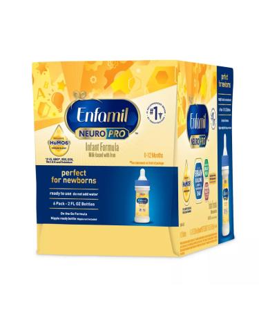 Enfamil NeuroPro Ready to Feed Infant Formula Bottles - 2 fl oz (Pack of 6) - Buy Online on GoSupps.com