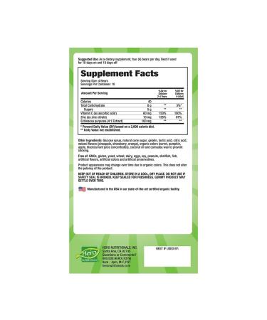 Hero Nutritionals Yummi Bears Echinacea + Vitamin C + Zinc - Immune Support Gummies (40 Count) - Buy Online on GoSupps.com