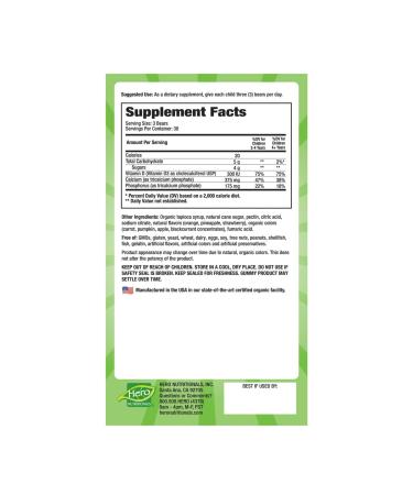 Hero Nutritionals Yummi Bears Vegetarian Calcium & Vitamin D3 - 90 Gummies for Kids - Buy Online on GoSupps.com