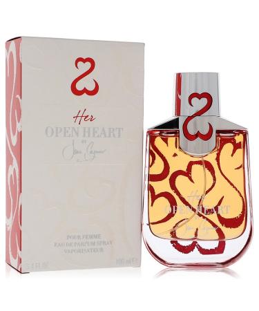 Her Open Heart by Jane Seymour Eau De Parfum Spray with Free Jewelry Roll 3.4 oz for Women