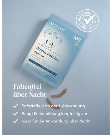 Apricot Beauty 'Keep Smiling' Fold Patch for Nasolabial Folds | 100 Anti-Wrinkle Facial Patches with Hyaluronic Acid | Smooth Lip Folds & Reduce Fine Lines - Buy Online on GoSupps.com