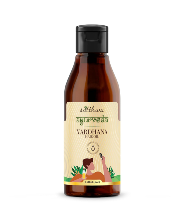 Satthwa Vardhana Hair Oil with Pumpkin Seed Oil & Saw Palmetto - Natural DHT Blockers for Hair Fall Control | Paraben Free - 150ml - Buy Online on GoSupps.com