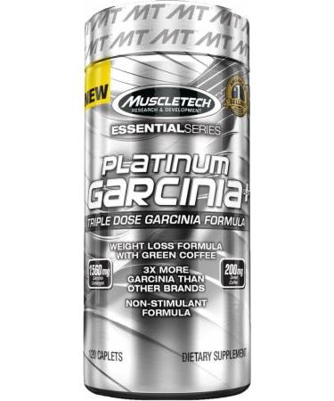 MuscleTech Essential Series Platinum Garcinia Plus - Not Flavored - 120 Caplets